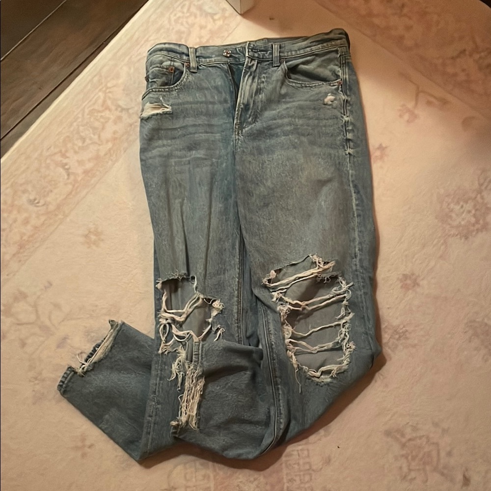 Distressed Blue Women's Jeans